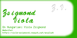 zsigmond viola business card